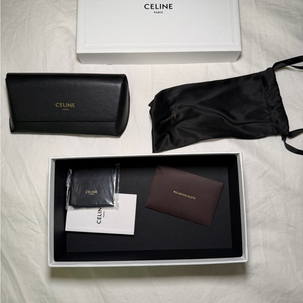 Celine Tortoiseshell Rectangular Sunglasses With … - image 5